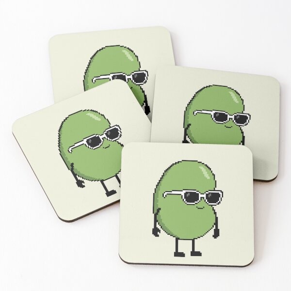 Item preview, Bean green Pixel designed and sold by White Rim Mates.