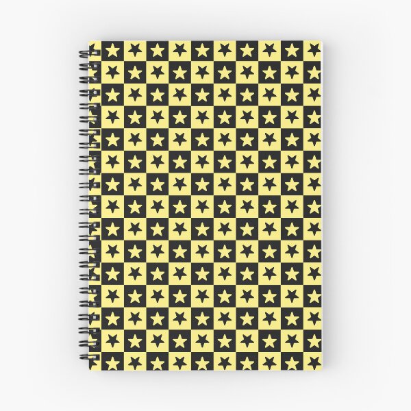 Item preview, Black and Yellow checkered stars designed and sold by pattern-archive.