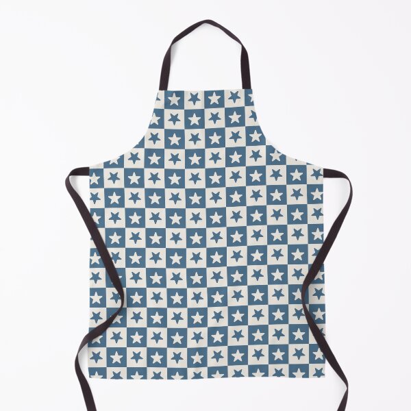 Item preview, Blue and Cream checkered stars designed and sold by pattern-archive.