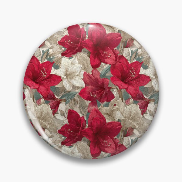 Item preview, Whimsical Amaryllis Texture  - Flower Bouquet Pattern   - Retirement Gifts designed and sold by RoyalStarsPatts.