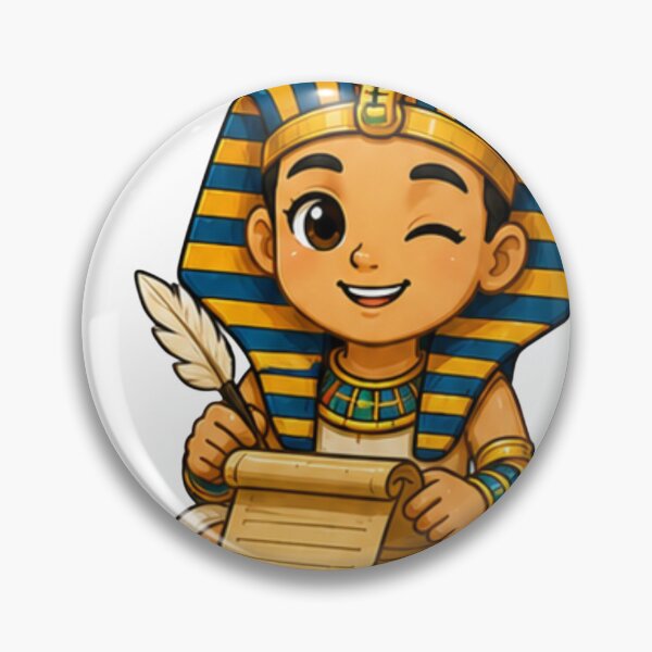 Item preview,  Cute Cartoon Chibi Pharaoh Scribe – Winking Egyptian Boy designed and sold by Ancient Egypt treasures.