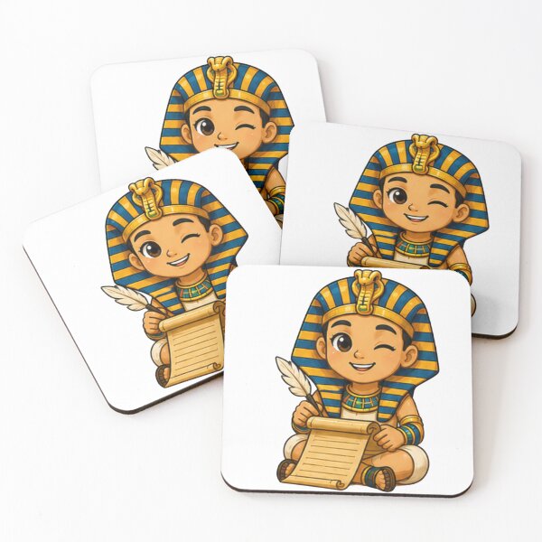 Item preview,  Cute Cartoon Chibi Pharaoh Scribe – Winking Egyptian Boy designed and sold by Ancient Egypt treasures.