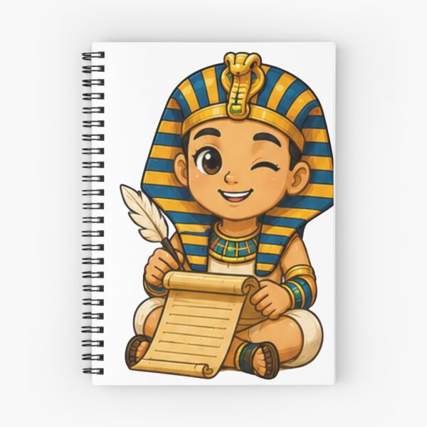 Item preview,  Cute Cartoon Chibi Pharaoh Scribe – Winking Egyptian Boy designed and sold by Ancient Egypt treasures.
