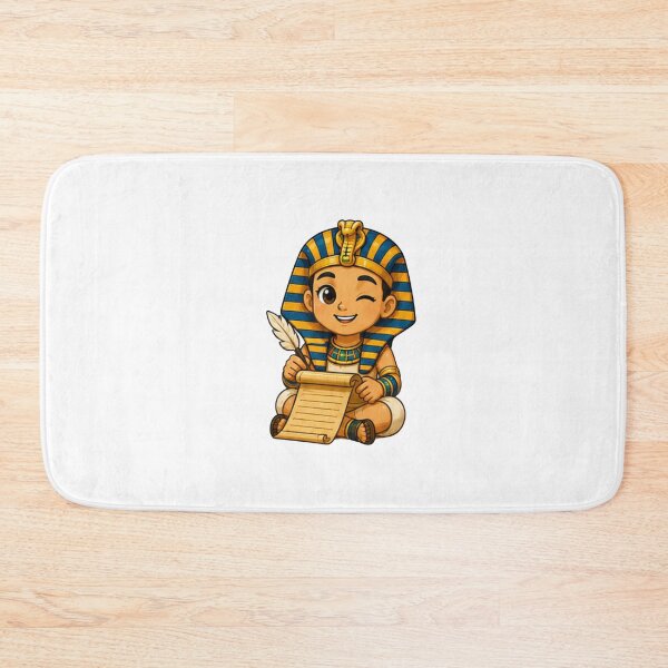 Artikelvorschau, Niedlicher Pharao-Schreiber im Chibi-Cartoon-Stil – Zwinkernder ägyptischer Junge entworfen und verkauft von Ancient Egypt treasures.