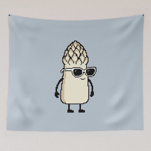 Item preview, Asparagus white Pixel designed and sold by White Rim Mates.