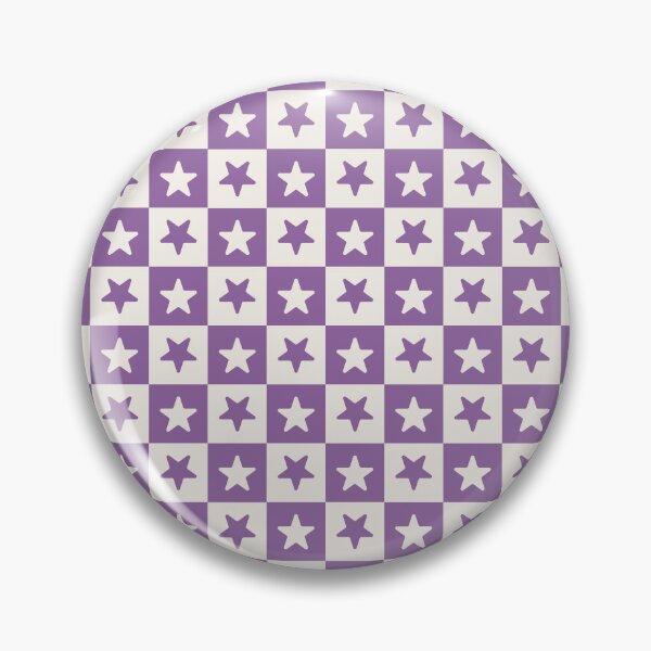 Item preview, Purple and Cream checkered stars designed and sold by pattern-archive.