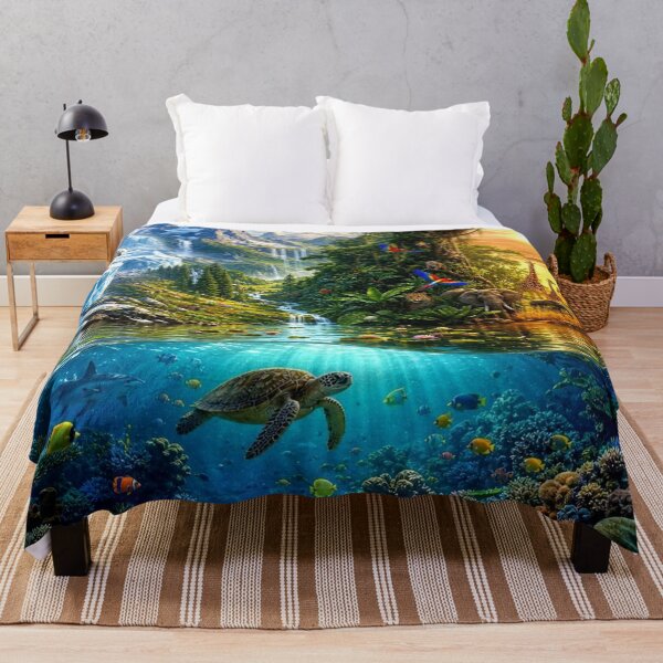 Item preview, All Biomes Fantasy Landscape Polar Jungle Savanna Ocean designed and sold by Pioneer Spirit Market.