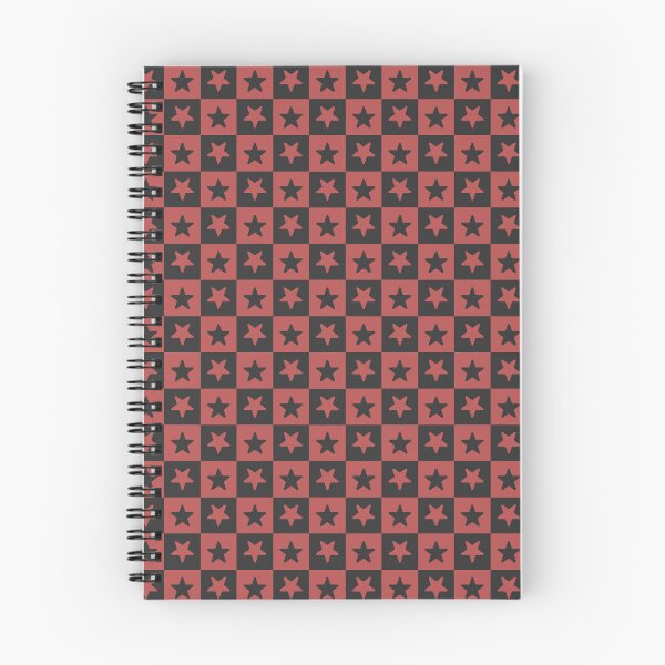 Item preview, Red and Charcoal checkered stars designed and sold by pattern-archive.