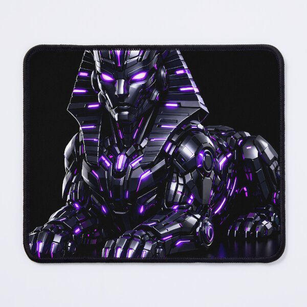 Item preview, Cyberpunk Sphinx – Neon Violet Guardian designed and sold by Neo Tokio.