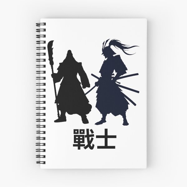 Item preview, Samurai Warrior Silhouette Japanese Kanji Senshi Battle Art designed and sold by alalame.