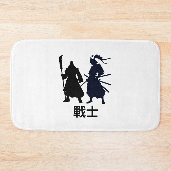 Item preview, Samurai Warrior Silhouette Japanese Kanji Senshi Battle Art designed and sold by alalame.