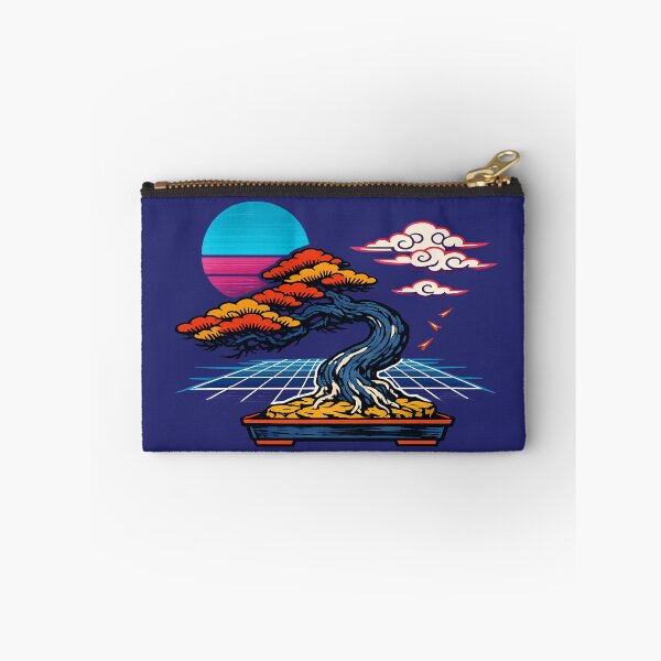 Item preview, Neon Retro Synthwave Ukiyo‑E Bonsai designed and sold by KungPowUnicorn.