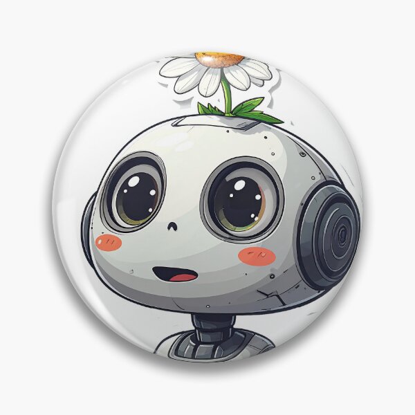 Item preview, Robot Vacuum with Daisy on Head – Unexpected Nature Growth Concept designed and sold by OksArtStudio.