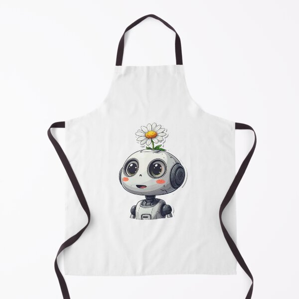 Item preview, Robot Vacuum with Daisy on Head – Unexpected Nature Growth Concept designed and sold by OksArtStudio.