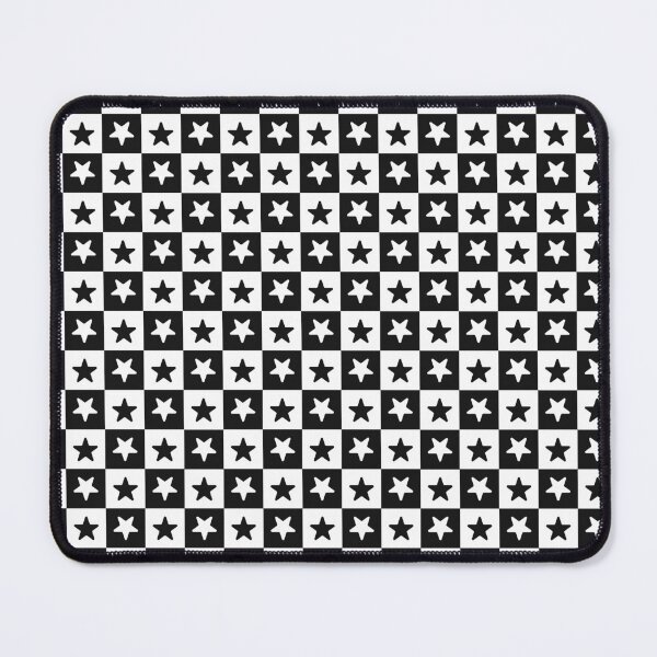 Item preview, White and Black checkered stars designed and sold by pattern-archive.