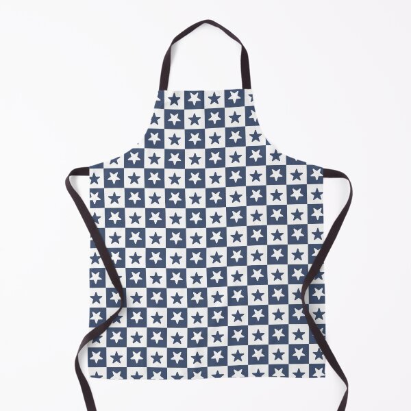 Item preview, White and Blue checkered stars designed and sold by pattern-archive.