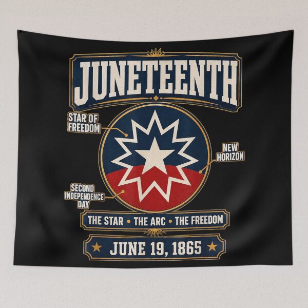 Item preview, Juneteenth Second Independence Day Freedom Star Historical Emblem Graphic Art Poster designed and sold by StanaLuis.