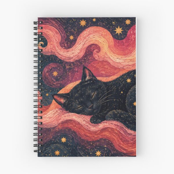 Item preview, Starry Night Black Cat Desk Mat – Van Gogh Style Celestial Cat Cosmic Swirl Aesthetic Mouse Pad Desk Mat designed and sold by IconicDesignsXd.