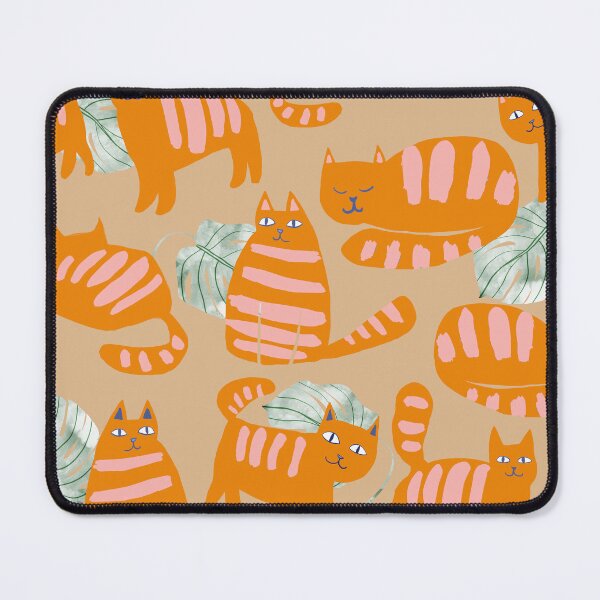 Item preview, Whimsicat Light Seamless Pattern designed and sold by 83oranges.com.
