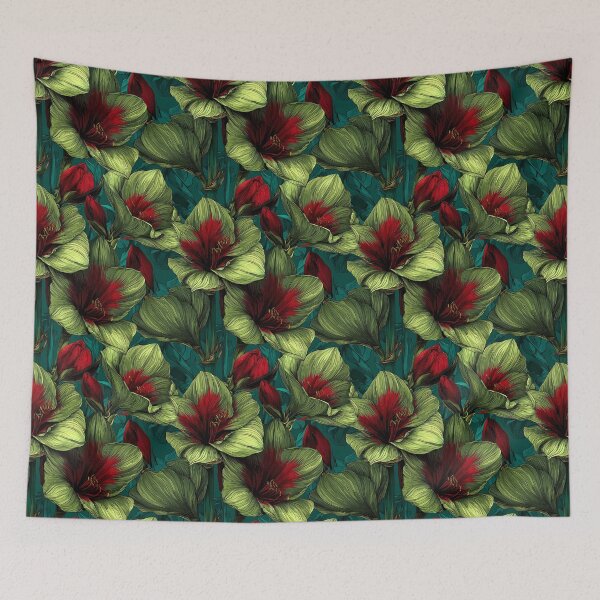 Item preview, Colorful Amaryllis Print  - Retro Flower Floral   - Retirement Gifts for Mom designed and sold by RoyalStarsPatts.