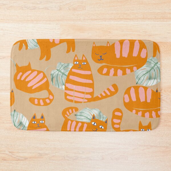 Item preview, Whimsicat Light Seamless Pattern designed and sold by 83oranges.com.