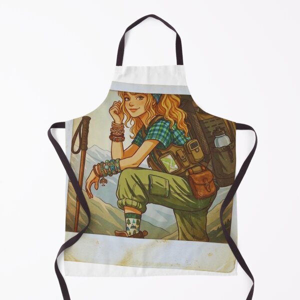 Item preview, Vintage Polaroid Style Solo Female Hiking Adventure in Mountains designed and sold by Gabe1983.