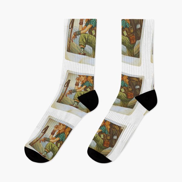 Item preview, Vintage Polaroid Style Solo Female Hiking Adventure in Mountains designed and sold by Gabe1983.