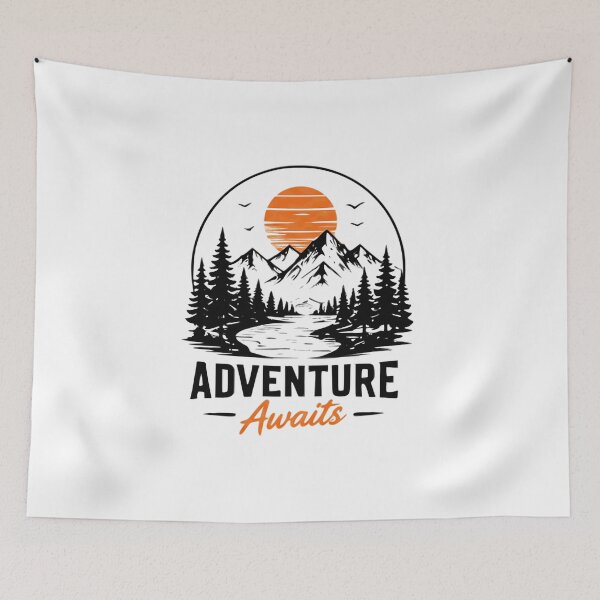 Item preview, Adventure Awaits Mountain Wilderness Scene designed and sold by NeuroJoyStudio.