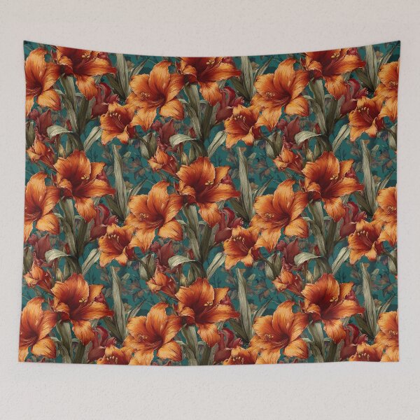 Item preview, Petaled Amaryllis Floral  - Retro Flower Floral   - Retirement Gifts for Husband designed and sold by RoyalStarsPatts.