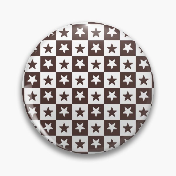 Item preview, White and Chocolate checkered stars designed and sold by pattern-archive.