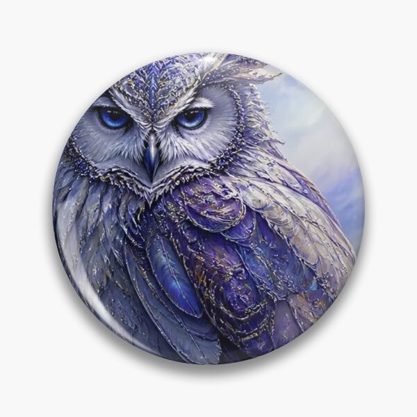 Artikelvorschau, Majestic Purple Blue Owl in Mystical Forest entworfen und verkauft von Pioneer Spirit Market.