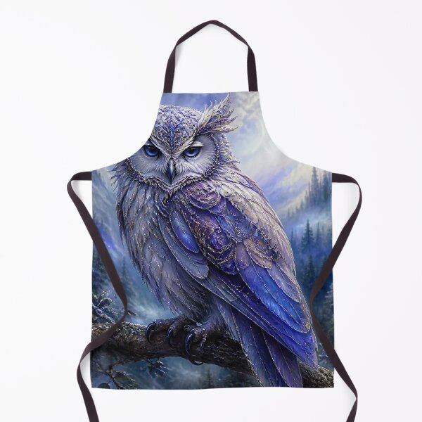 Item preview, Majestic Purple Blue Owl in Mystical Forest designed and sold by Pioneer Spirit Market.