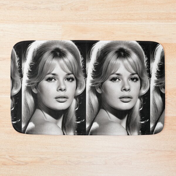 Item preview, Cinema - Great French Actress, Black and White Portrait with Intense Eyelids on Dark Background of the 1960s designed and sold by Beat-It.