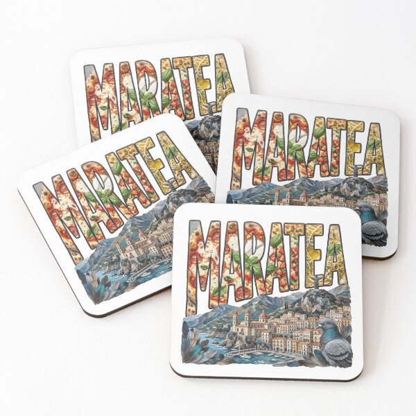 Aperçu de l'œuvre Autocollant typographique Maratea Coastal Travel créée et vendue par Imaginarium of Chaos falcon88 .