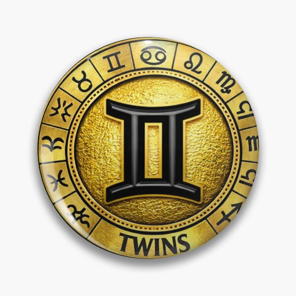 Item preview, Gemini Zodiac Symbol – Gold Disc designed and sold by Warrior’s Path.