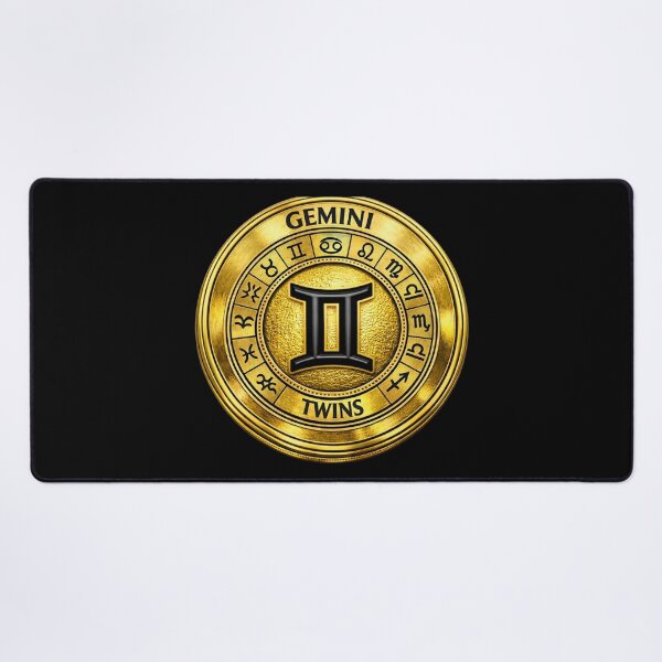 Item preview, Gemini Zodiac Symbol – Gold Disc designed and sold by Synthos1978.