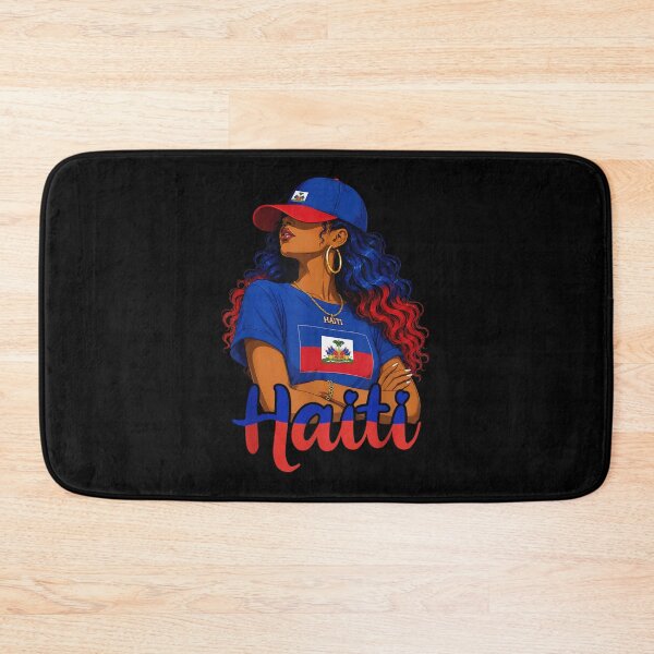 Item preview, Melanin Haitian Woman Wearing Flag Cap Patriotic Ayiti Culture Portrait Art designed and sold by Capisedo.