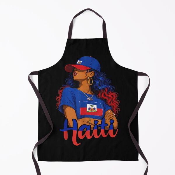 Item preview, Melanin Haitian Woman Wearing Flag Cap Patriotic Ayiti Culture Portrait Art designed and sold by Capisedo.