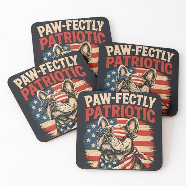 Item preview, Paw-Fectly Patriotic French Bulldog 4th of July American Flag Bandana Sunglasses designed and sold by DevotedByNature.