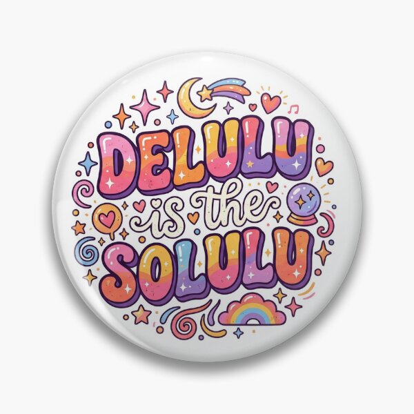 Item preview, Delulu Is The Solulu Funny Gen Z Slang Aesthetic Meme designed and sold by LevelUpLad.