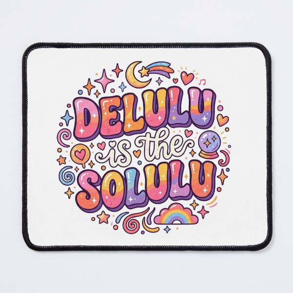 Item preview, Delulu Is The Solulu Funny Gen Z Slang Aesthetic Meme designed and sold by LevelUpLad.