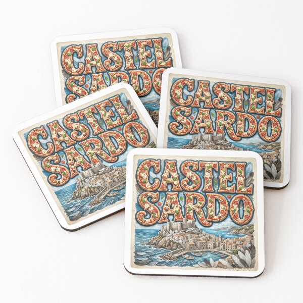 Item preview, Castelsardo Sardinia Travel Typography Sticker Souvenir Summer Edition designed and sold by Imaginarium of Chaos falcon88 .