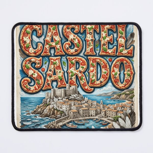 Item preview, Castelsardo Sardinia Travel Typography Sticker designed and sold by Imaginarium of Chaos falcon88 .