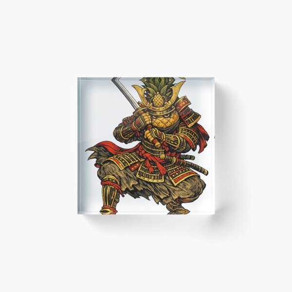Item preview, Samurai Pineapple Warrior Funny Japanese Armor Fruit Character designed and sold by irfanshikh.