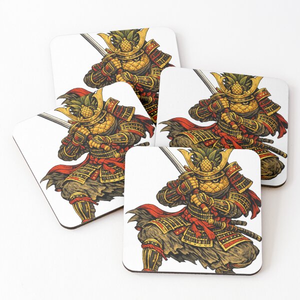 Item preview, Samurai Pineapple Warrior Funny Japanese Armor Fruit Character designed and sold by irfanshikh.