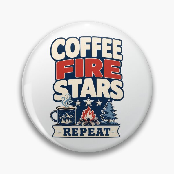 Item preview, Coffee Fire Stars Repeat designed and sold by pirminio.