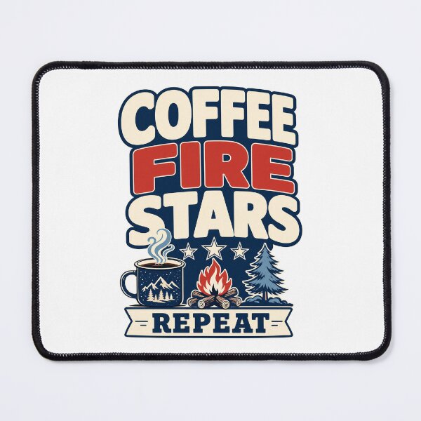 Item preview, Coffee Fire Stars Repeat designed and sold by pirminio.