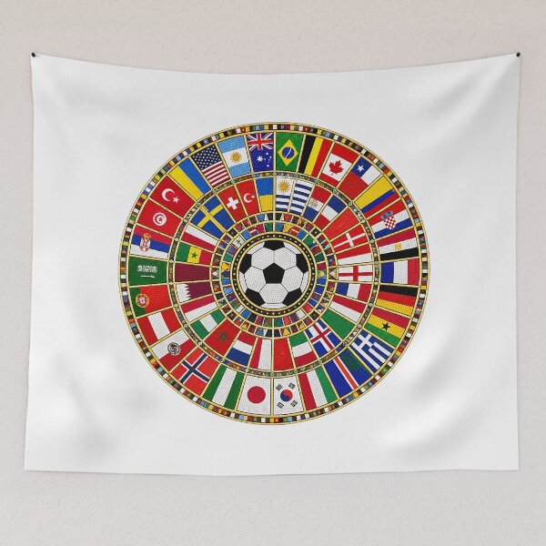 Item preview, Global Soccer Nations Mosaic - World Football Flags Mandala designed and sold by ArtistrySky.