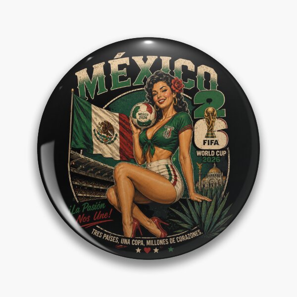 Item preview, Pinup MEXICO WORLD CUP Variant  designed and sold by PINDROPPA.