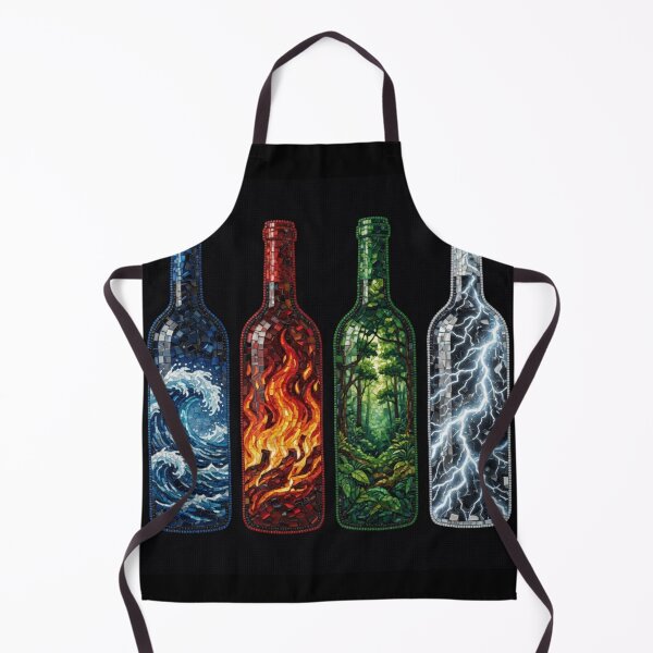 Item preview, Mosaic Four Element Bottles Water Fire Forest Lightning designed and sold by Pioneer Spirit Market.